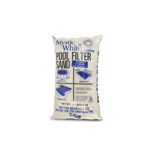MYSTIC WHITE FILTER SAND - 50 LB BAG  (.49MM)