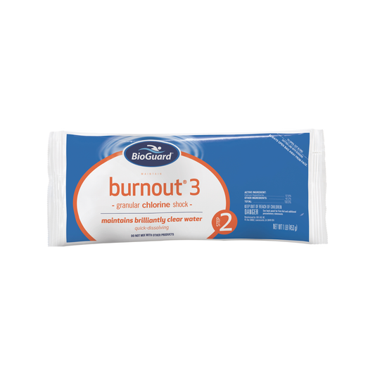 BURNOUT-3 GRANULAR CHLORINE SHOCK 1 LB BAG