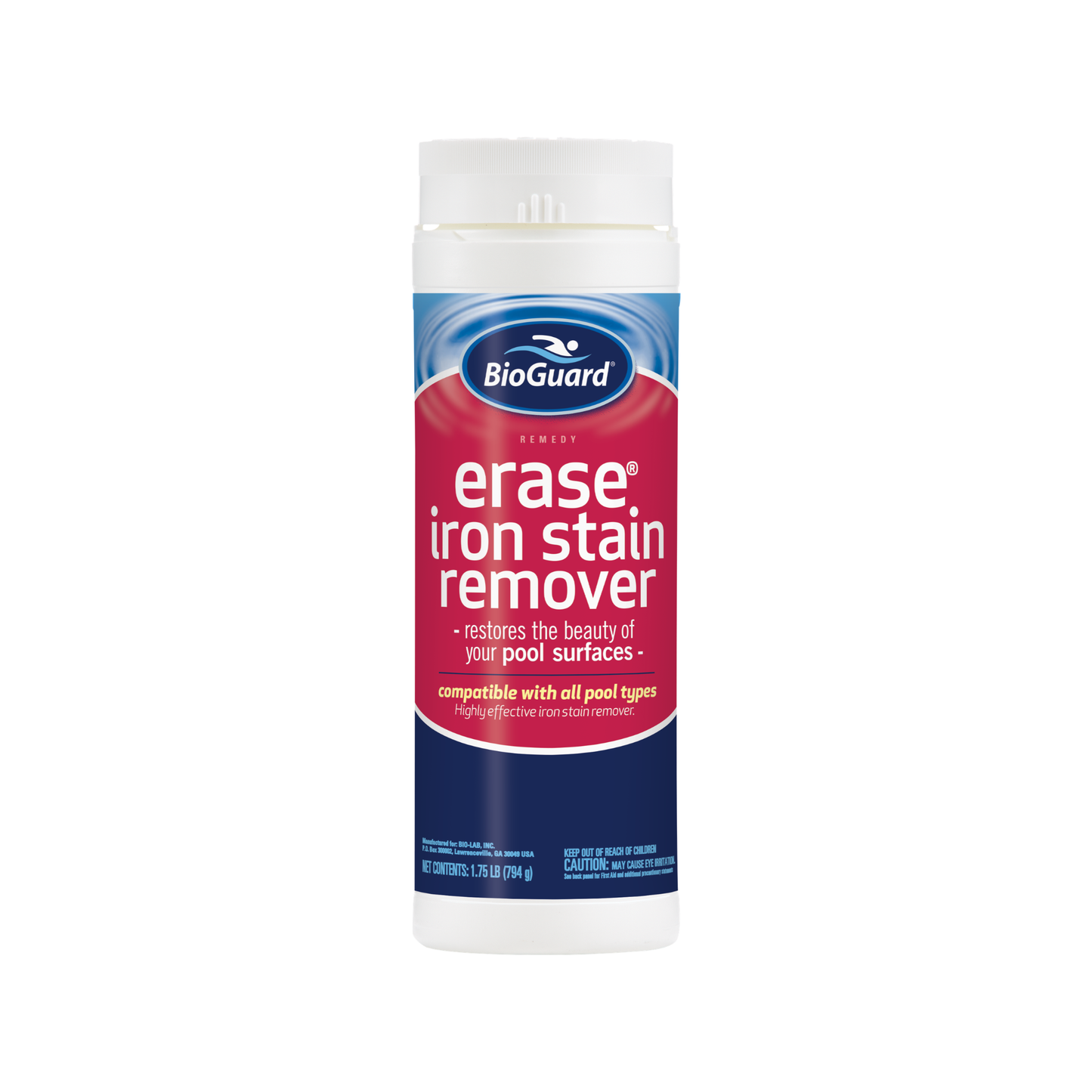 ERASE IRON STAIN REMOVER - 1.75 LB. BOTTLE
