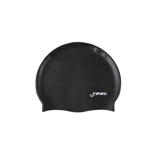 FIN BLACK SILICONE SWIM CAP
