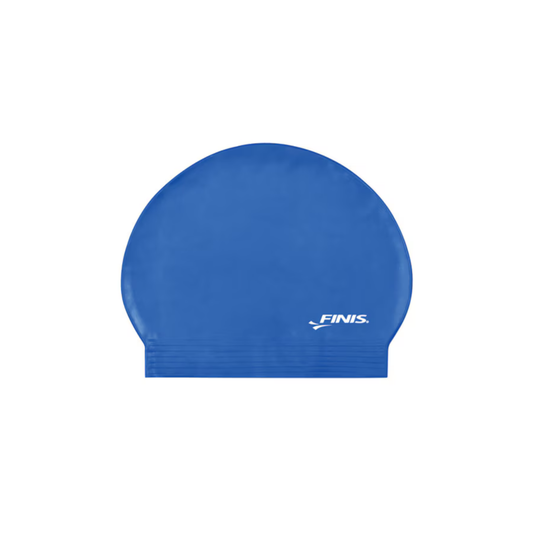 FIN BLUE SILICONE SWIM CAP