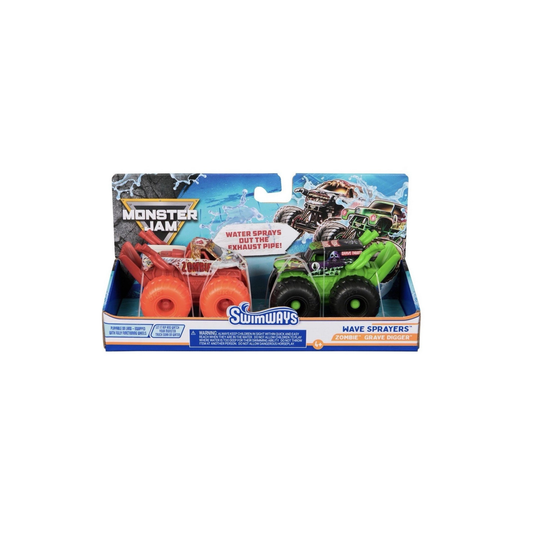 SW WAVE SPRAYERS - MONSTER PACK (GRAVE DIGGER & ZOMBIE) AGES 4+